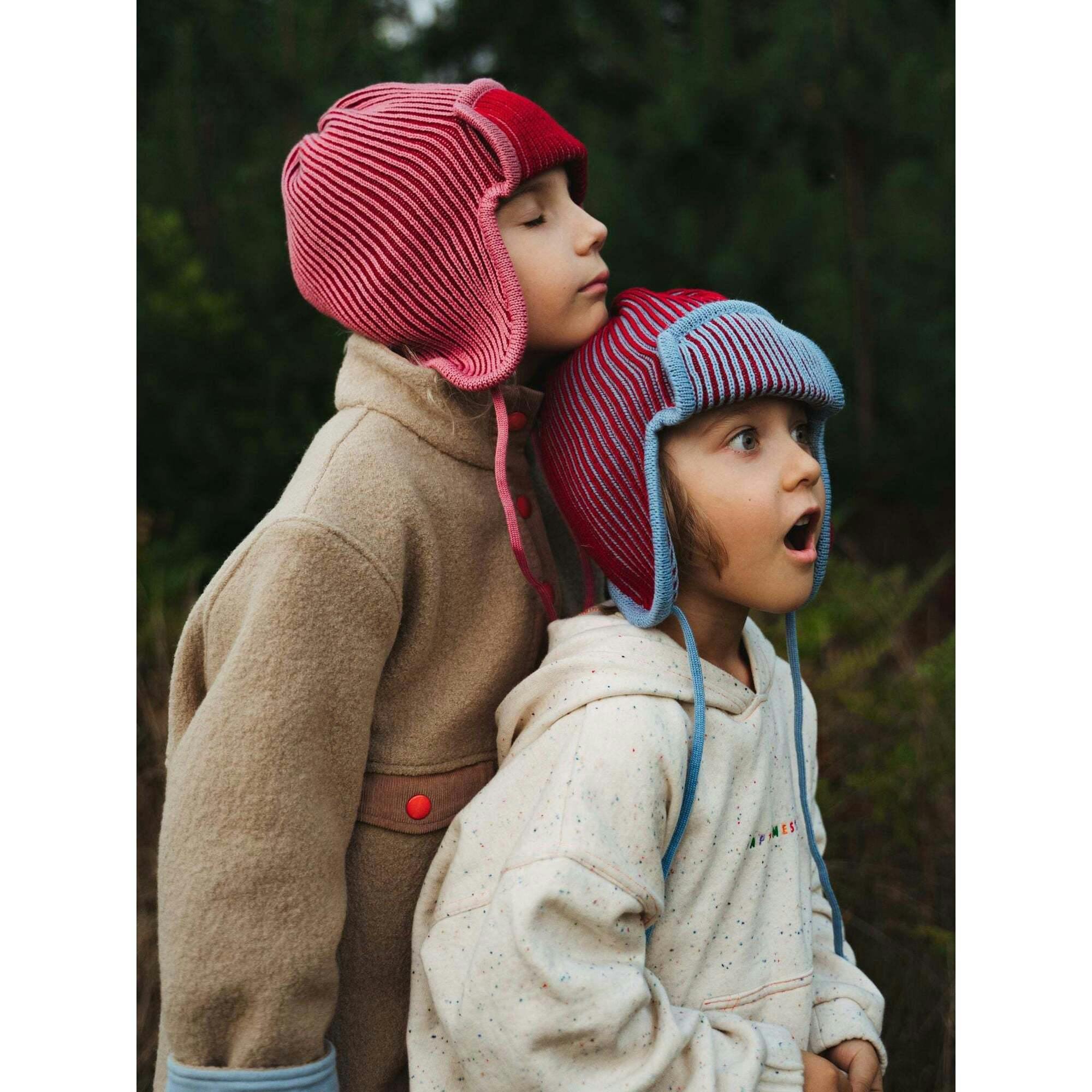 children's merino pilot cap - polar bear