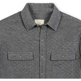Men's Long Sleeve Quilted Shirt Jacket, Grey
