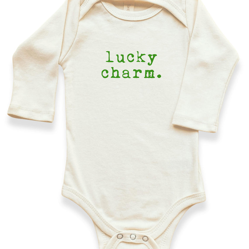Lucky Charm Organic Baby Bodysuit Long Sleeve