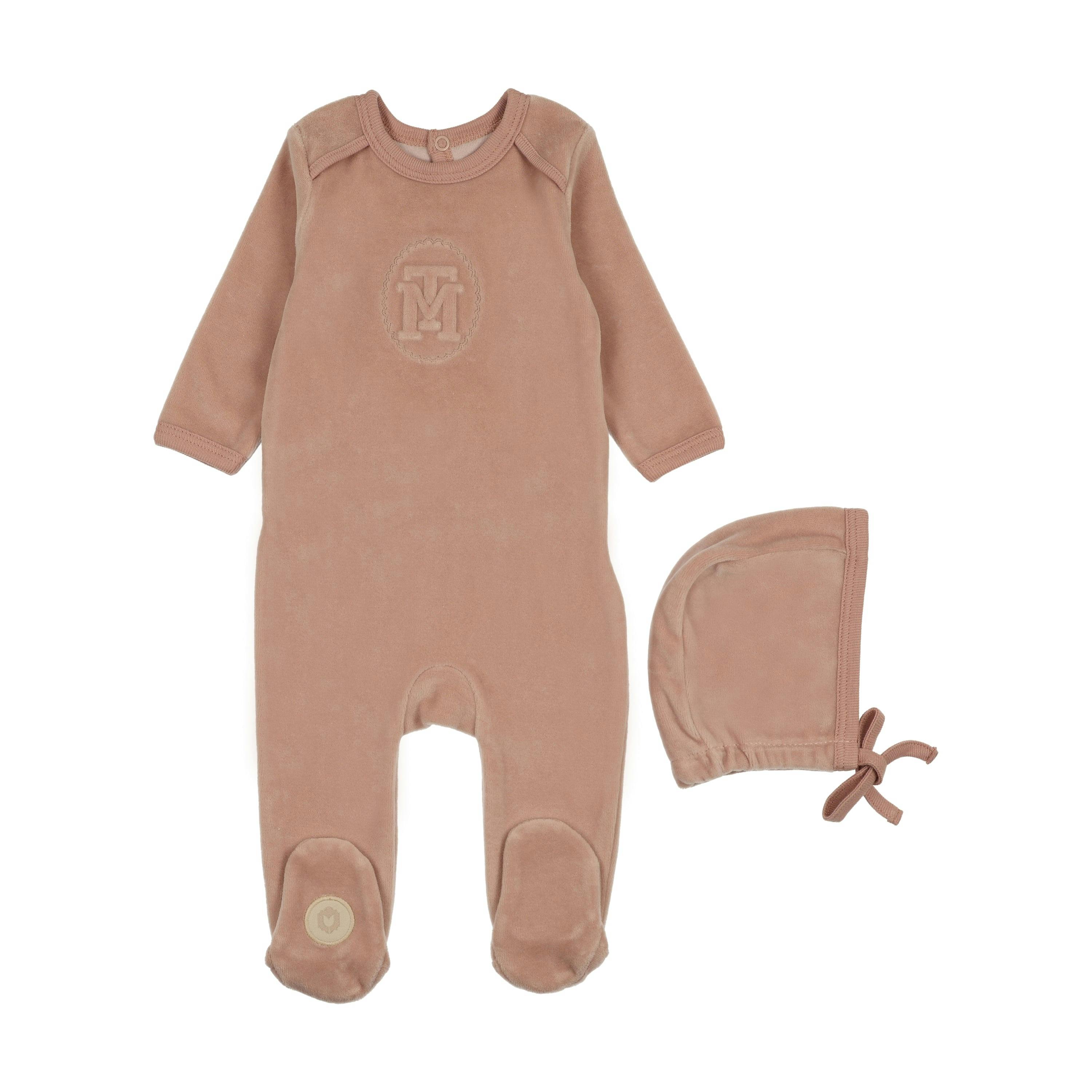 MT Embossed Footie & Hat Set