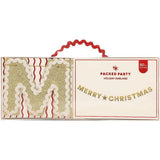Merry Christmas Gold Shimmer Banner (Reusable Garland)