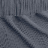 Oasis Crinkled Comfort Flat Sheet, Blue