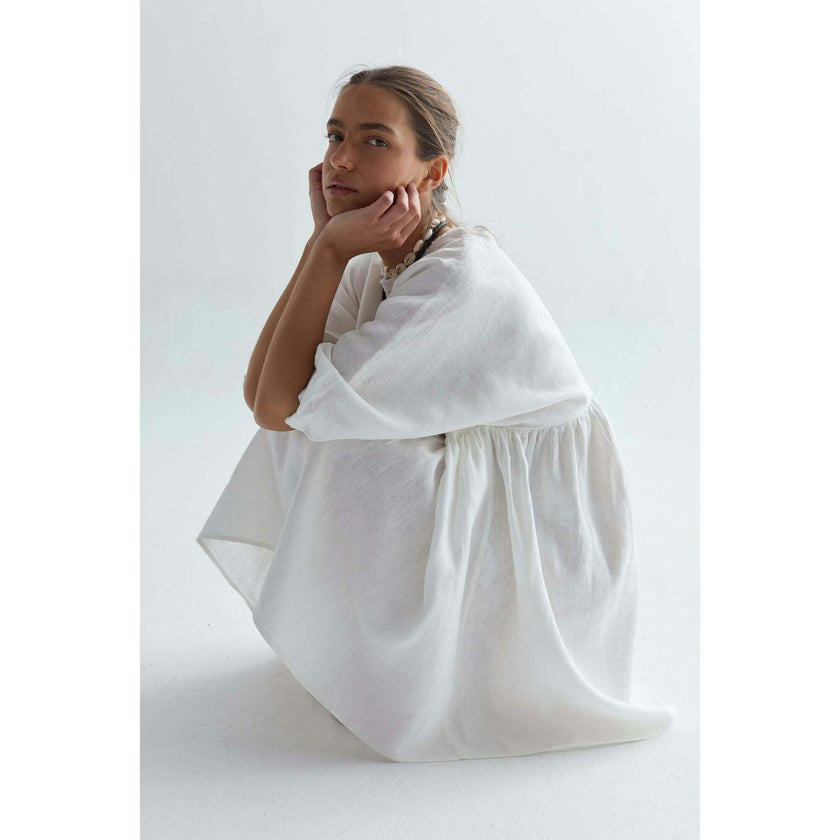 Alcala Linen Dress - Black