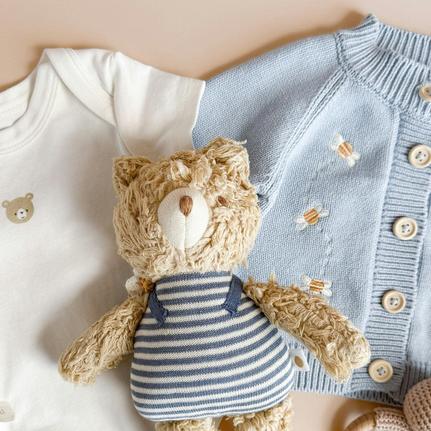 Set Henry Bear Plush Toy Bear Onesie Bee Cardigan