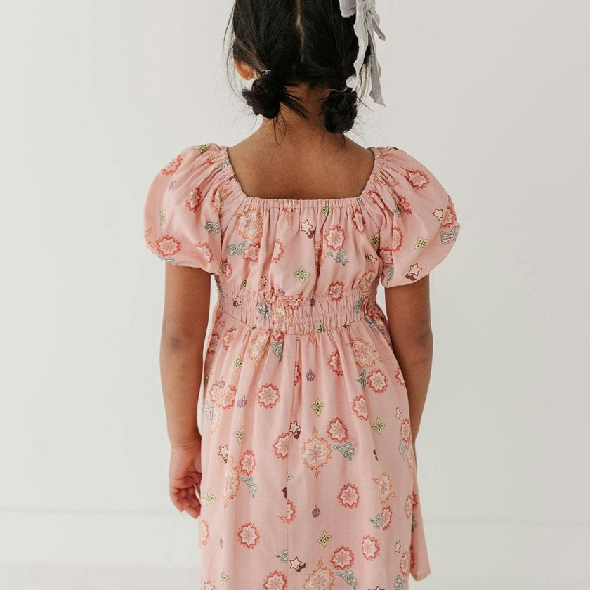 Peasant Bubble Sleeve Dress