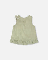 Top With Embroidered Ruffle