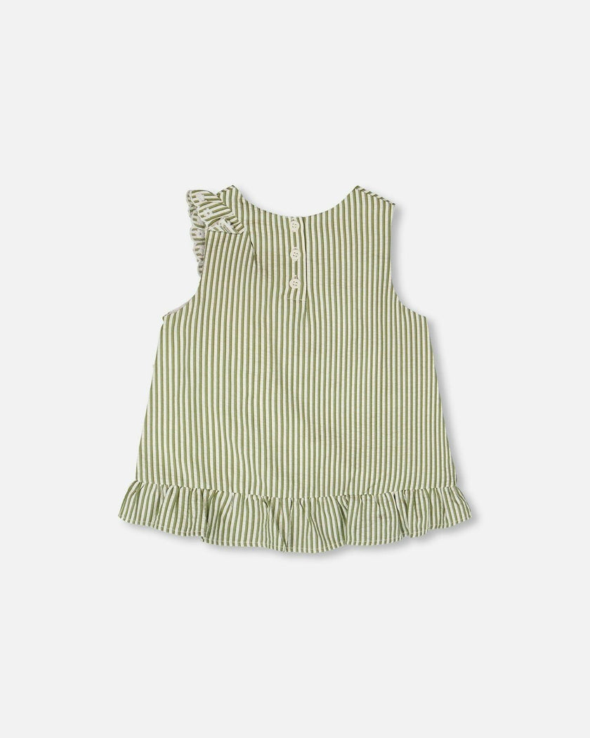 Top With Embroidered Ruffle