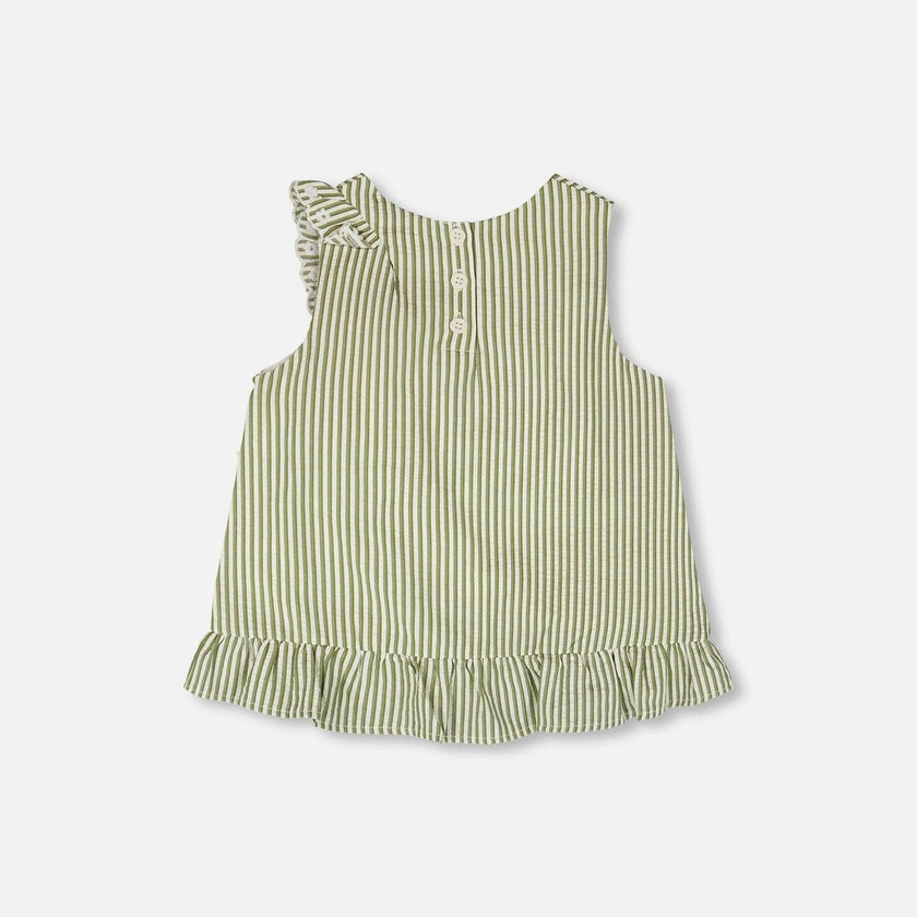 Top With Embroidered Ruffle