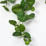 French Begonia Hanging Leaf Vine Faux Everyday Greenery Bush Spray - 35"