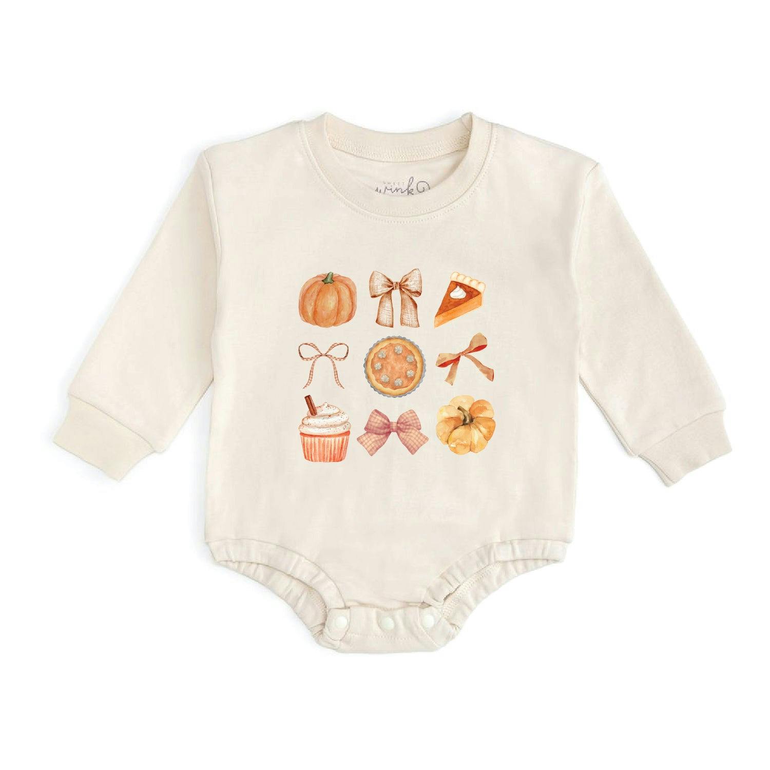 Thankful Cutie Thanksgiving Long Sleeve Romper