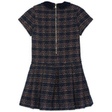 Short Sleeved Checked Dress