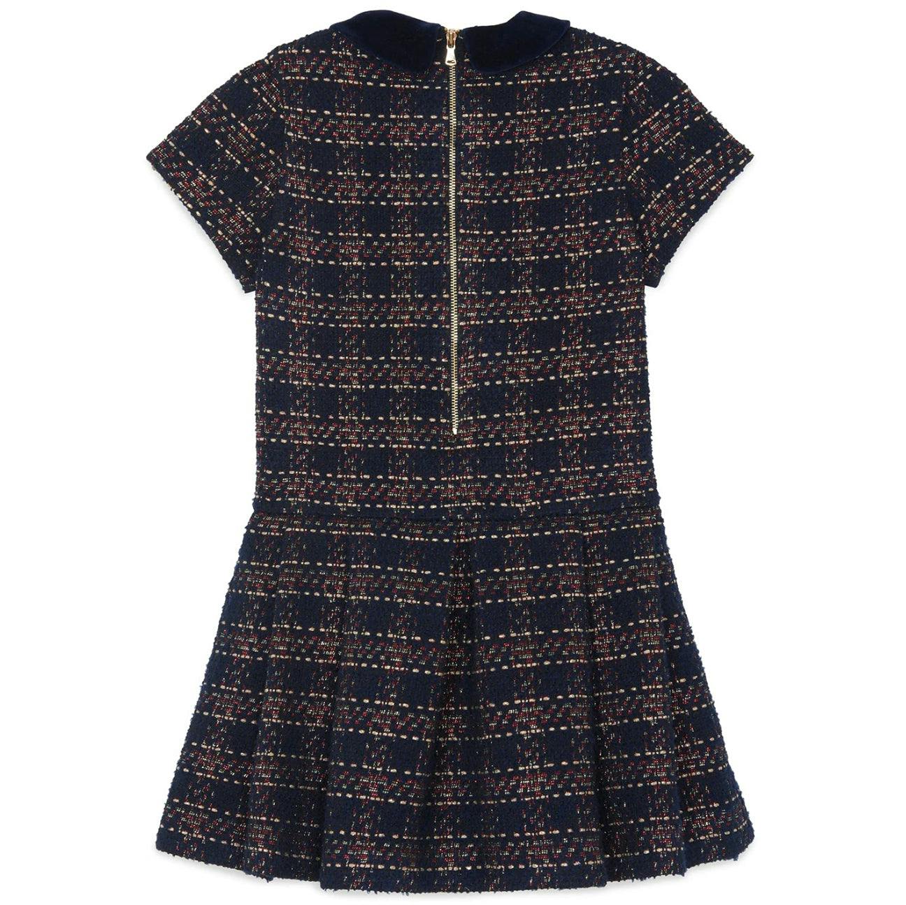 Short Sleeved Checked Dress