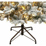 5-Foot Pre-Lit Warm White LED Snow Pine Tree