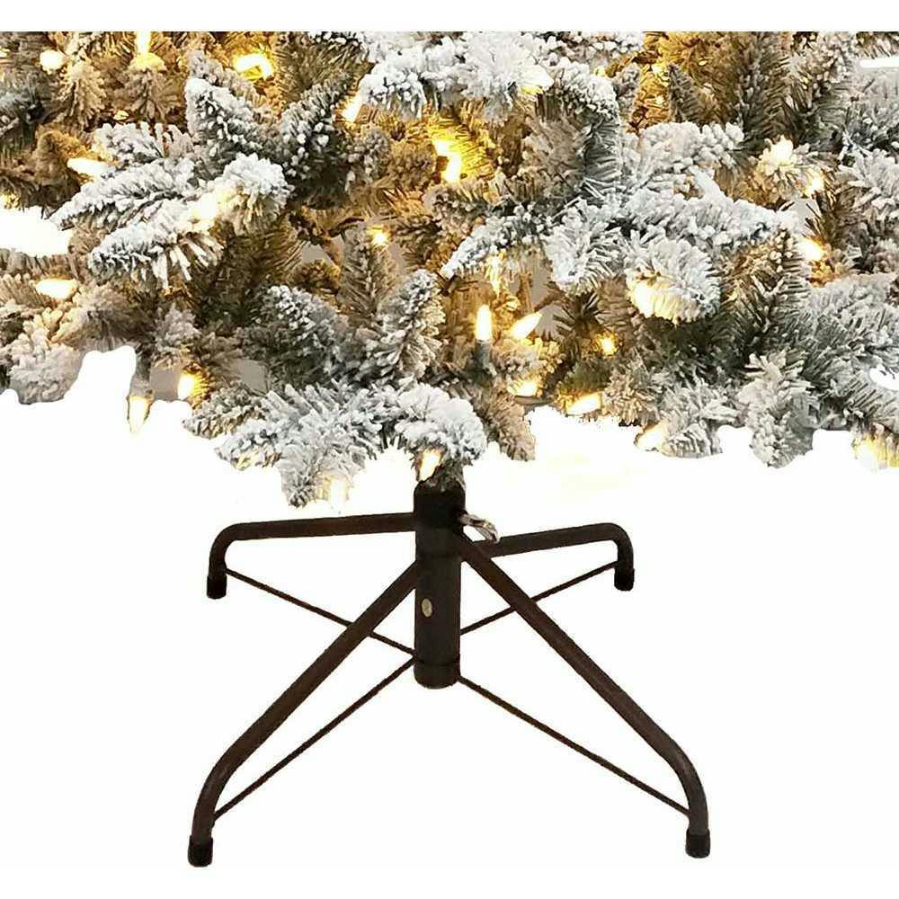 5-Foot Pre-Lit Warm White LED Snow Pine Tree