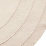 72" Cream Poinsettia Buttons Christmas Tree Skirt in Hand Felted Wool