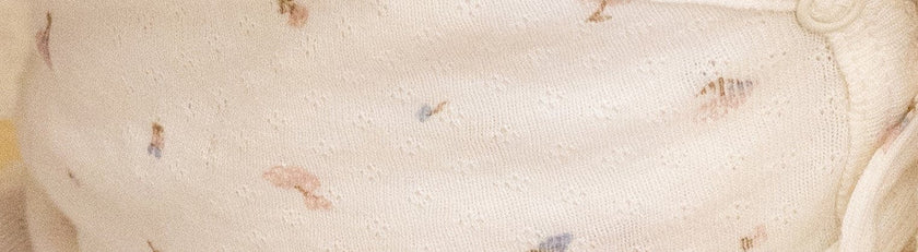 Pointelle Printed Wrap Footie, Girls