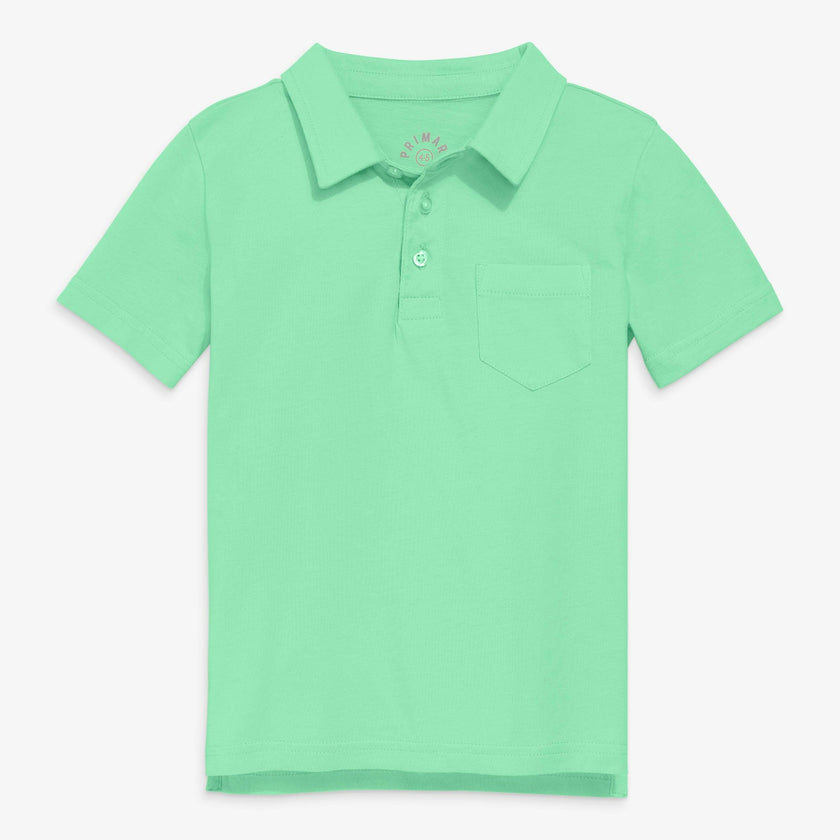 Kids short sleeve polo in seasonal colors