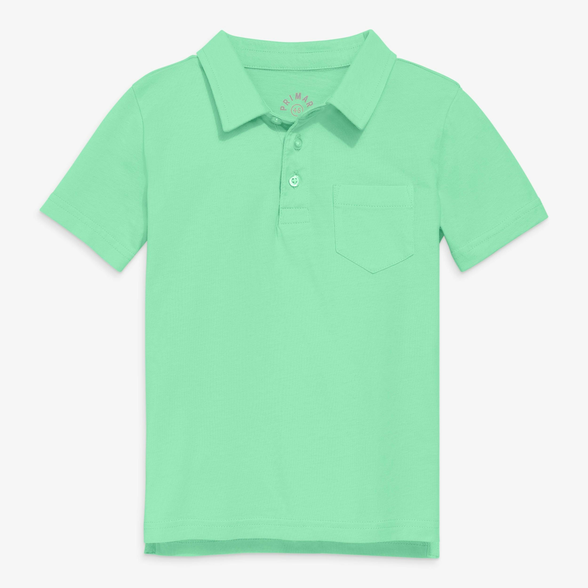 Kids short sleeve polo in seasonal colors
