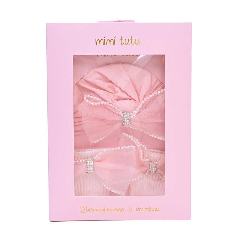 Pink Bow Pearl Lined Gift Set