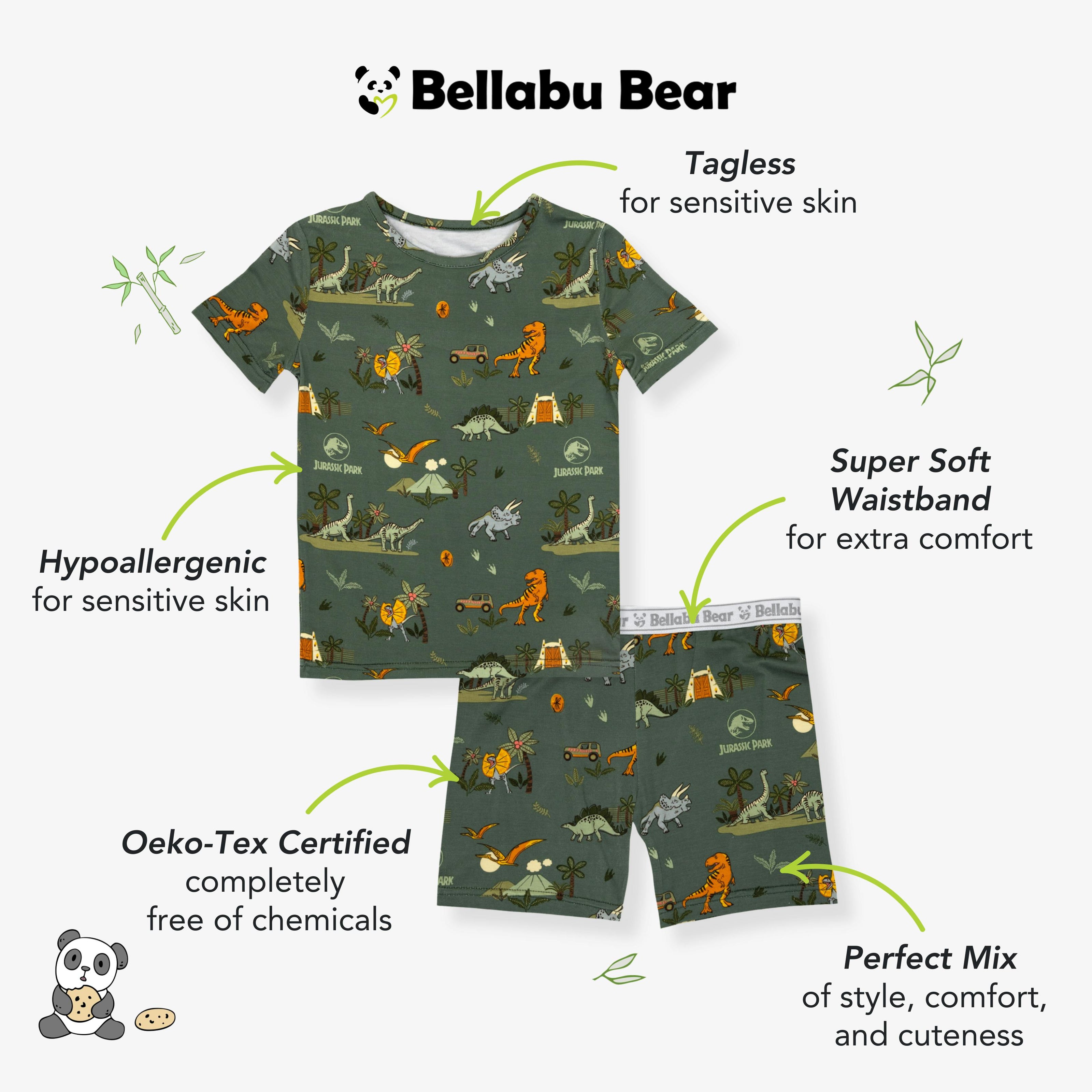 Jurassic Park: Safari Kids Pajama Short Set