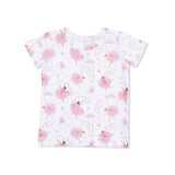 Ribbon Ballerinas - Short Sleeve Loungewear Set