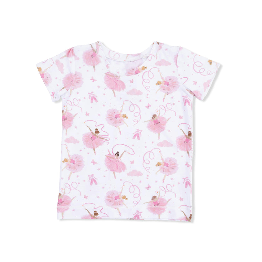 Ribbon Ballerinas - Short Sleeve Loungewear Set