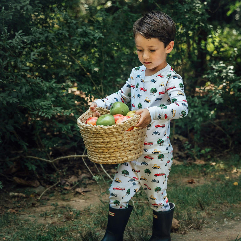 The Organic Long Sleeve Pajama Set [Farm Trucks]