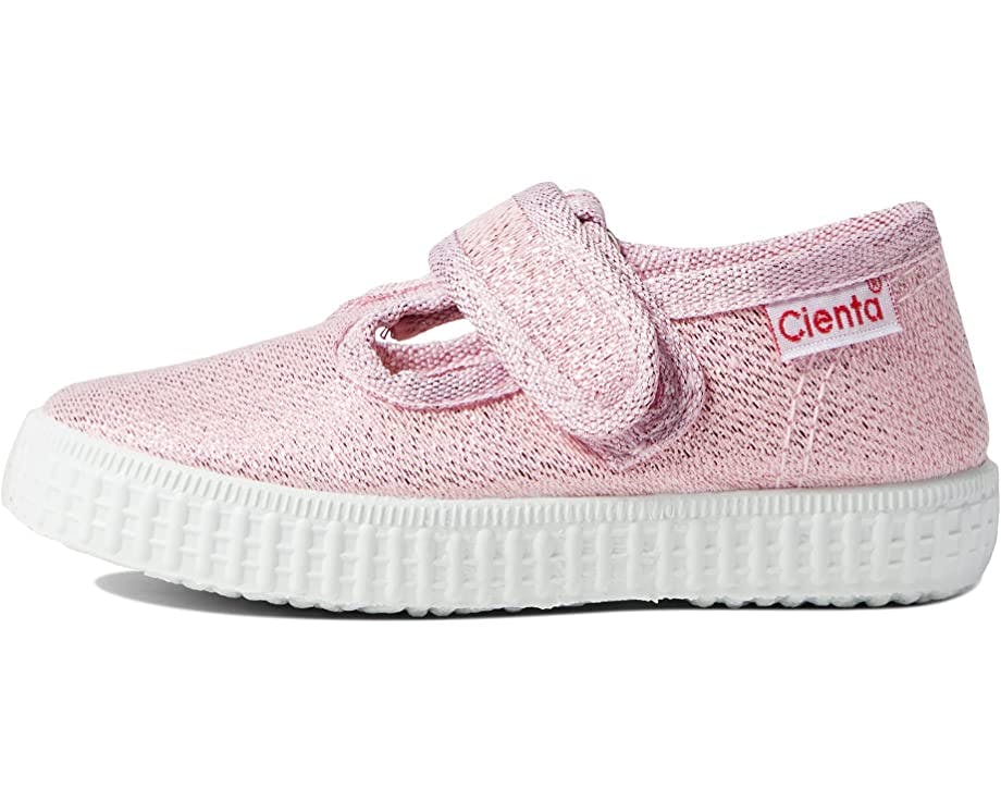 Cienta 50013.42 Pink Sparkle Velcro T- Strap