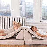Ribbed Taupe + White  (3 Boxers)