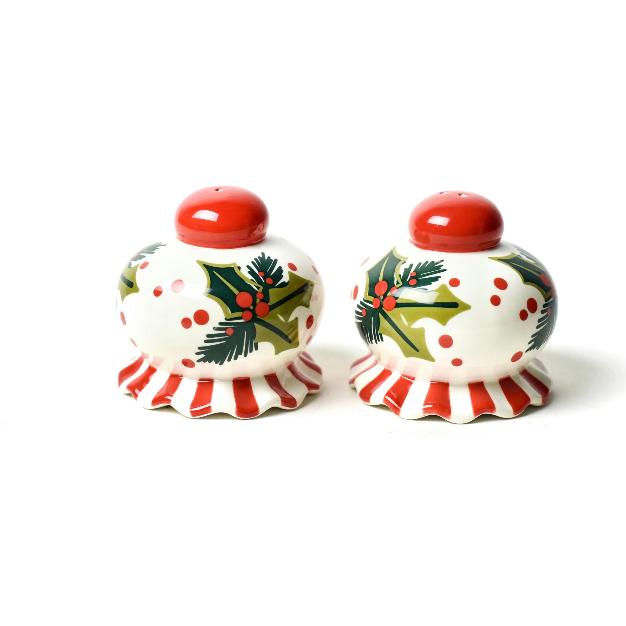 Balsam Holly Ruffle Salt and Pepper Set