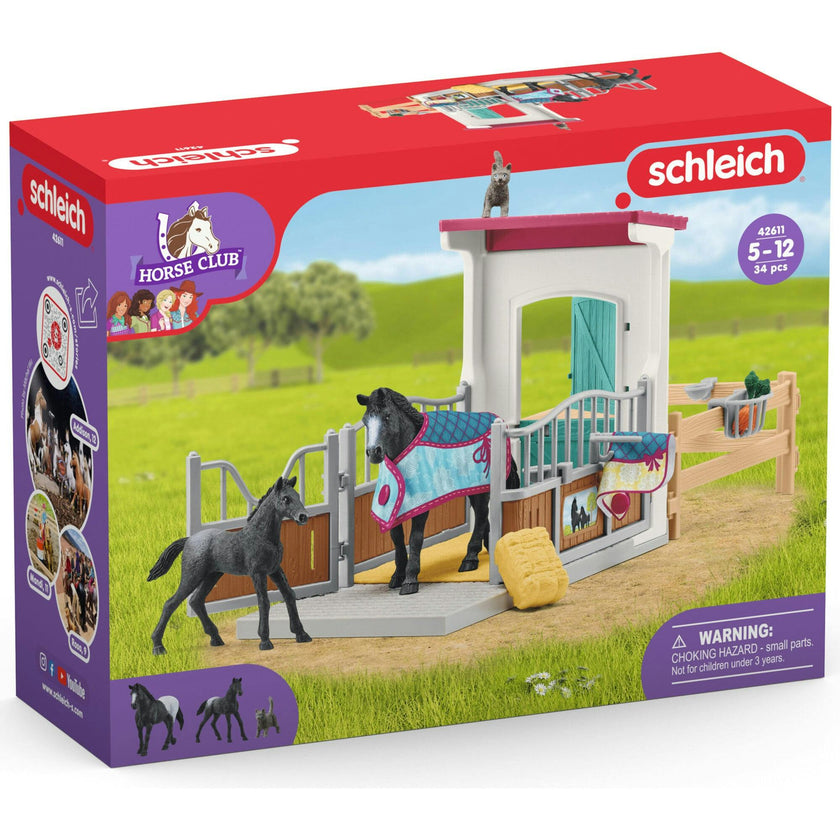 Schleich Club: Box With Mare & Foal - 34 Piece Playset