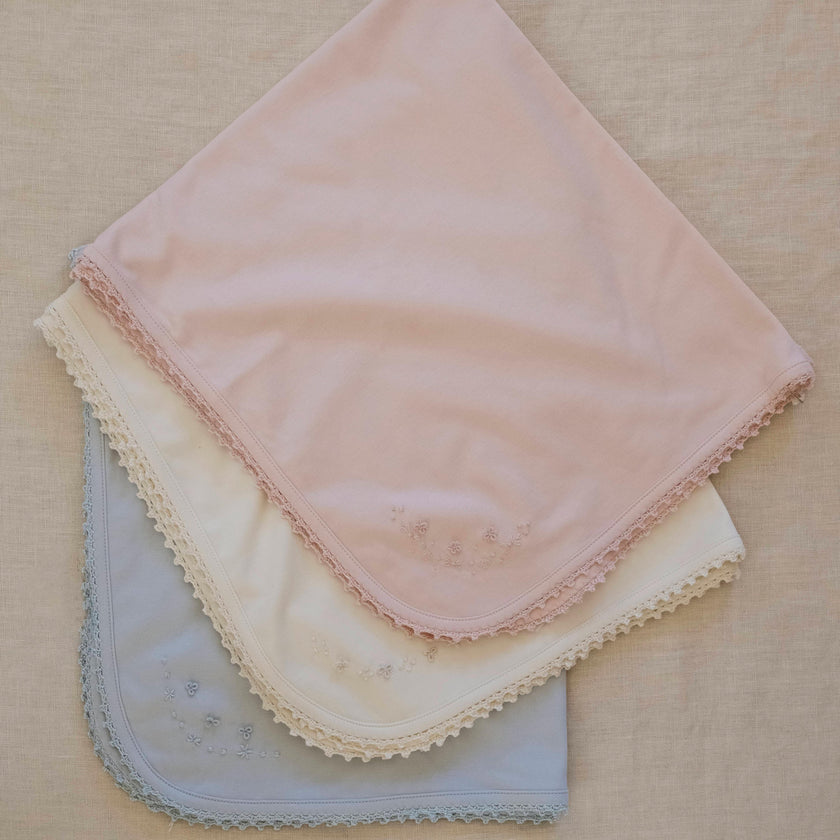 Receiving Blanket w/ Crochet Trim