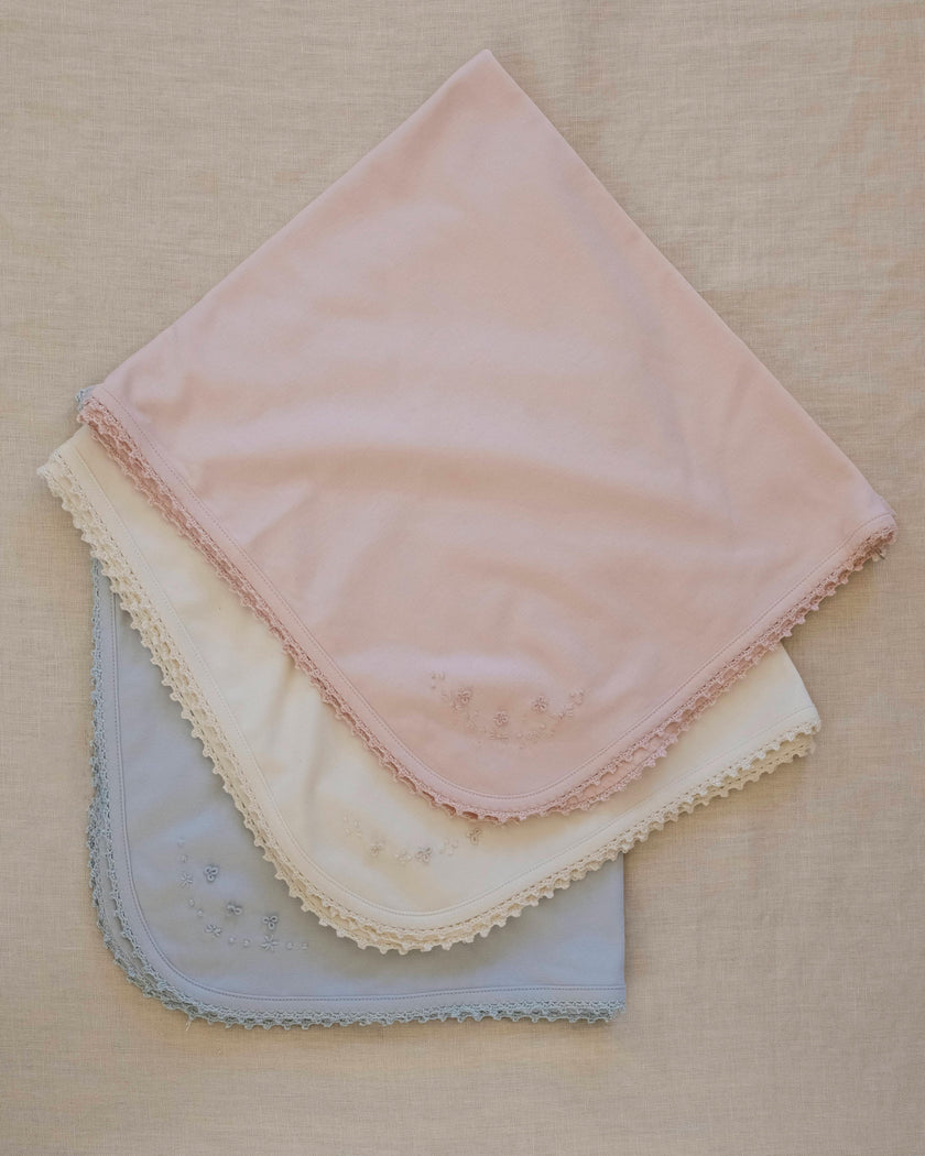Receiving Blanket w/ Crochet Trim