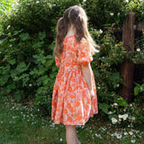 Girls Dress with Puff Sleeves