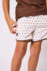 football retro super short with brown piping