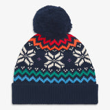 Kids rainbow snowflake fair isle beanie