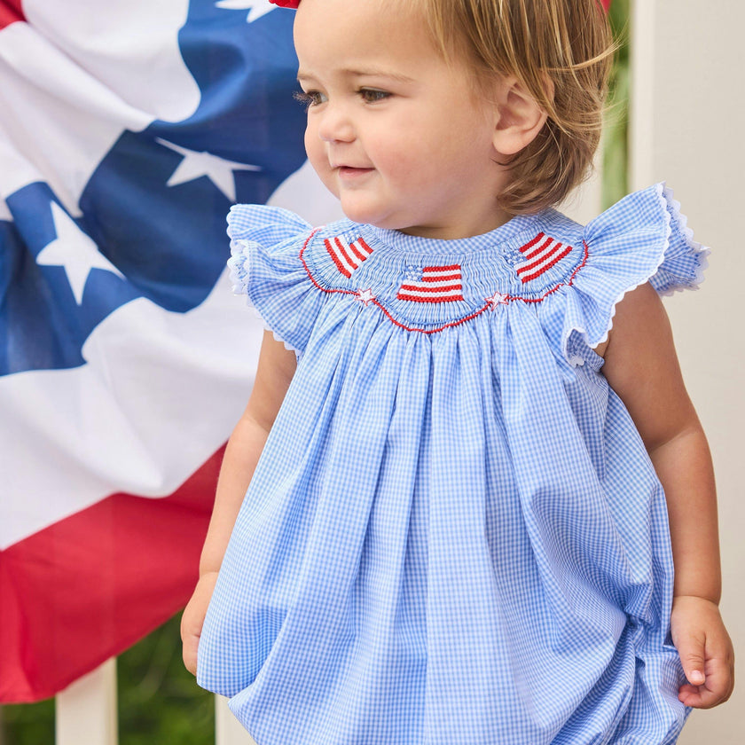 Smocked Bishop Bubble - Flags
