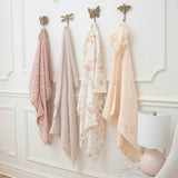 Violet Ruffle Hooded Baby Bath Towel
