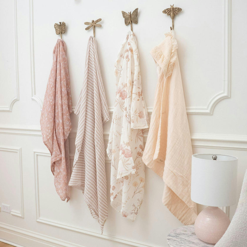 Violet Ruffle Hooded Baby Bath Towel