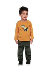 Stretch Corduroy Pants with Cargo Pocket Dark Grey