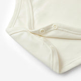White Brushed Ruffled Collar Long Sleeve One Piece
