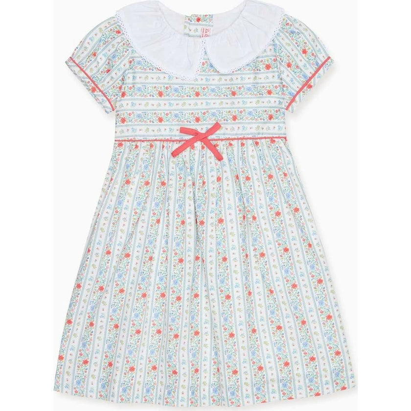 Ivory Rose Stripe Lana Girl Dress
