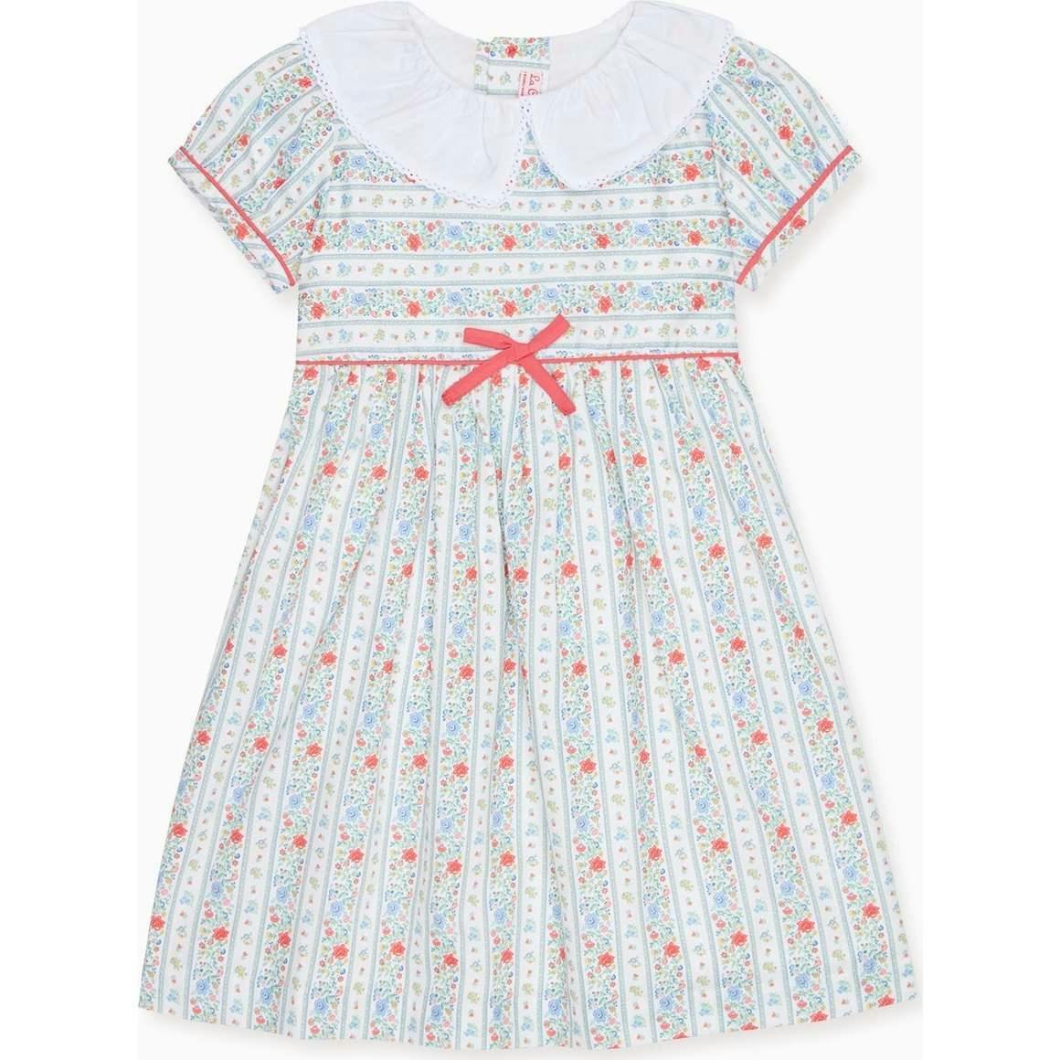 Ivory Rose Stripe Lana Girl Dress