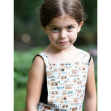 Pinafore Dress in Boombox/Headphones
