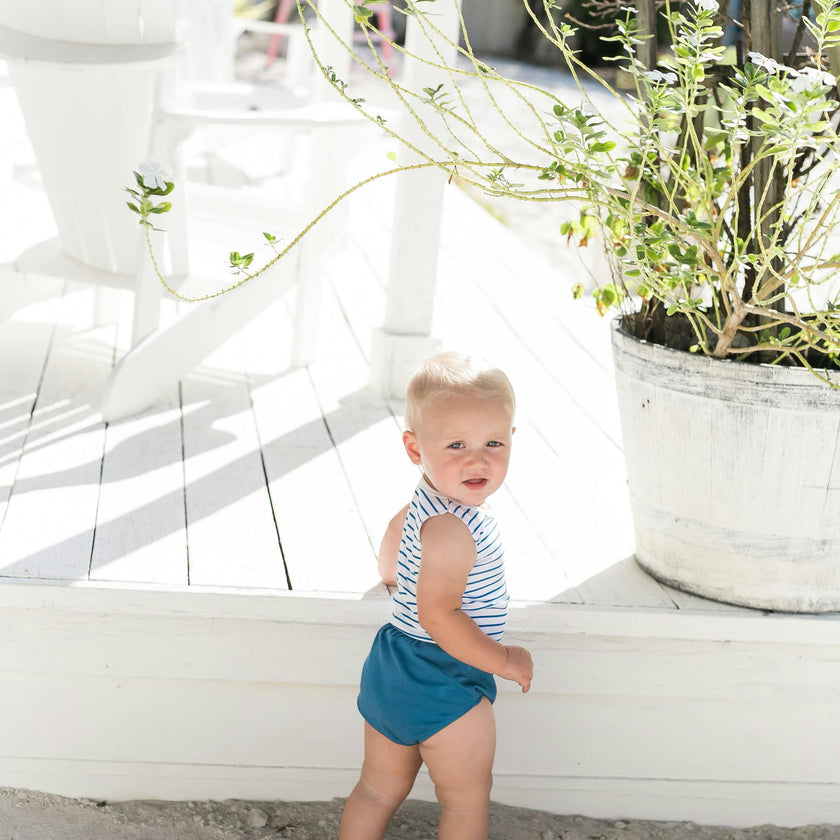 Boys Striped Top With Bloomer