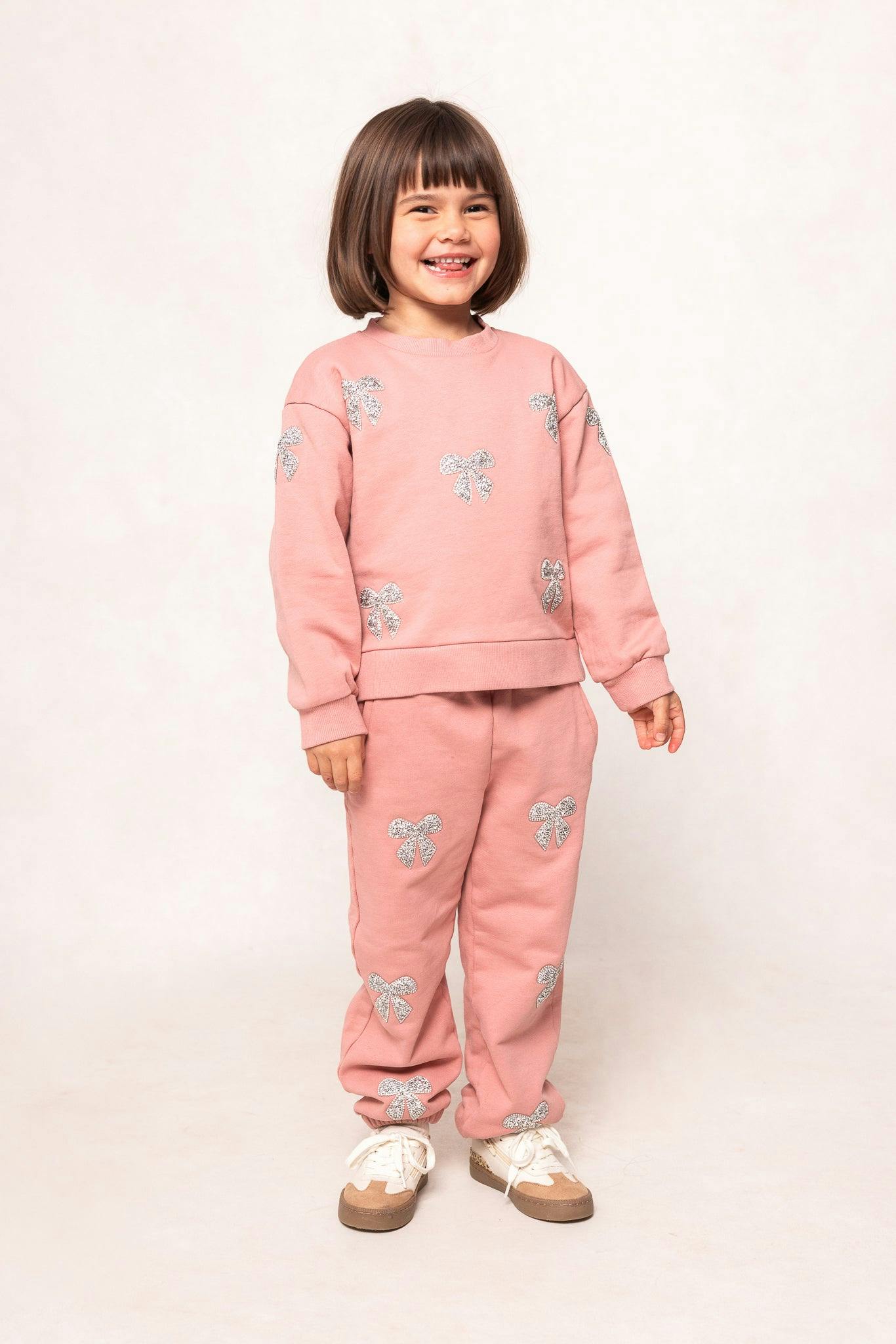 Mini Micah Jogger Sweatpants in Pink