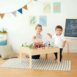 Preschool Play Lab Kids 85-pc. Wooden Train Table Play Set