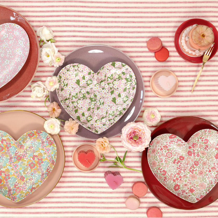 Meri Meri x Liberty Mixed Set Reusable Heart Plates