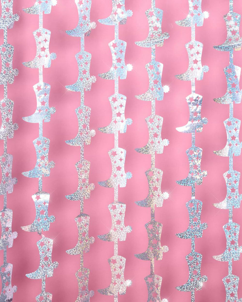 Hoedown Curtain - iridescent foil curtain