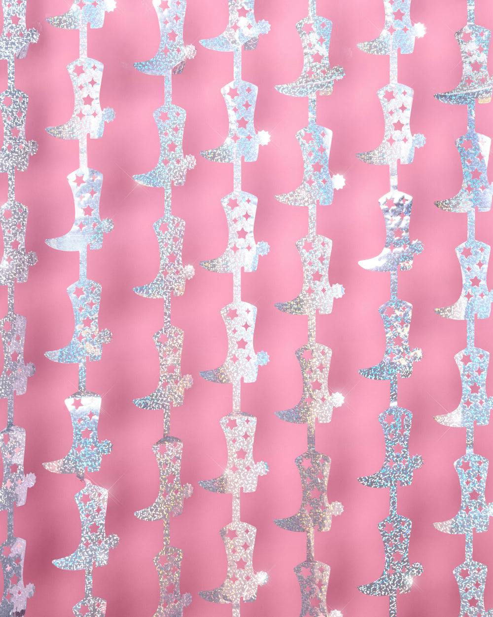 Hoedown Curtain - iridescent foil curtain